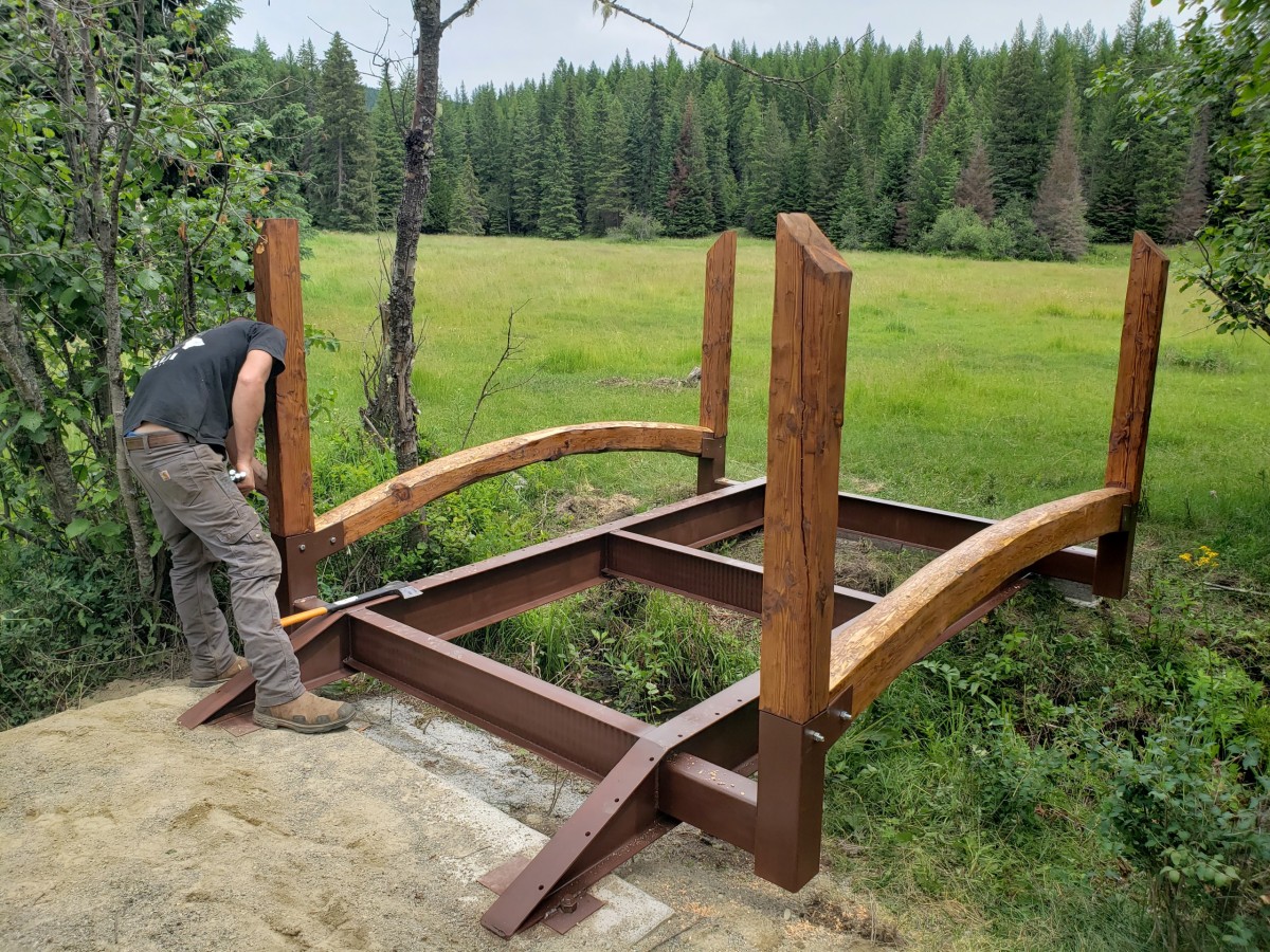 North Idaho Custom Timber Atv Bridge Handcrafted Wood