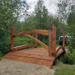 Completed Custom Steel and Timber ATV Bridge | Handcrafted Wood LLC