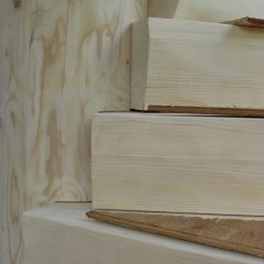 The joinery must be precise | Log Spiral Stairs | Handcrafted Wood LLC