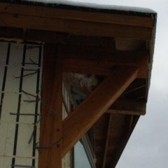 Decorative timber knee braces on the exterior | Handcrafted Timber Accents | Handcrafted Wood LLC