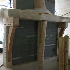 Rear of the mantle | Handcrafted Timber Accents | Handcrafted Wood LLC