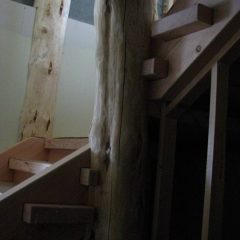 Character post on timber stairs | Handcrafted Timber Accents | Handcrafted Wood LLC