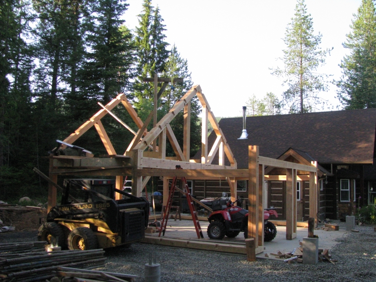 Timber Frame Garage - Handcrafted Wood