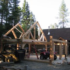 Two bents in place | Handcrafted Wood LLC
