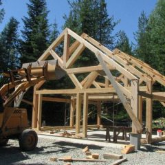 Raising the front bent of the garage | Handcrafted Wood LLC