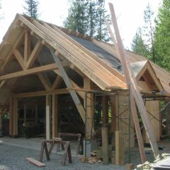 The rafters and sheathing going on | Handcrafted Wood LLC