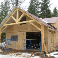 This view shows the home back when it was going to be just a garage! | Timber Frame Home | Handcrafted Wood LLC