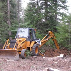 Clearing trees at the building site | Timber Frame Home | Handcrafted Wood LLC