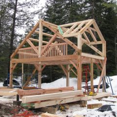 End of day one of the reset | Timber Frame Home | Handcrafted Wood LLC
