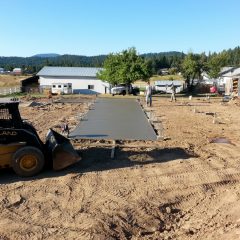 Concrete poured | Timber Frame Barn | Handcrafted Wood LLC