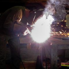 Welding and custom hardware fabrication | Timber Frame Barn | Handcrafted Wood LLC
