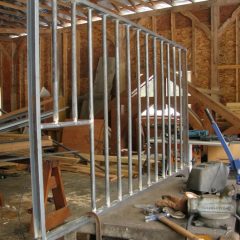 Fabricating custom stall bars sized for mini horses | Timber Frame Barn | Handcrafted Wood LLC