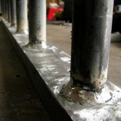 Welds ground smooth | Timber Frame Barn | Handcrafted Wood LLC
