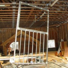 Custom designed sliding dutch doors | Timber Frame Barn | Handcrafted Wood LLC