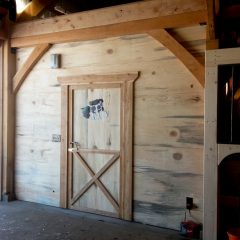 Heated tack room | Timber Frame Barn | Handcrafted Wood LLC