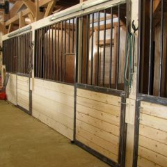 Another view of the miniature horse stalls | Timber Frame Barn | Handcrafted Wood LLC