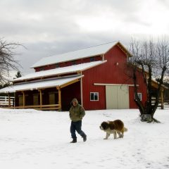 The completed barn | Timber Frame Barn | Handcrafted Wood LLC