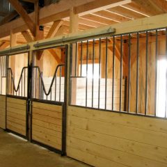 Full size horse stalls | Timber Frame Barn | Handcrafted Wood LLC