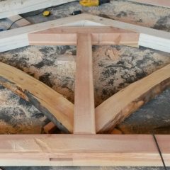 Timber Frame Truss | Custom Timber Frame Miniature Horse Barn | Handcrafted Wood LLC