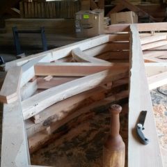 Timber frame bent | Custom Timber Frame Miniature Horse Barn | Handcrafted Wood LLC