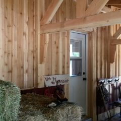 Custom Timber Frame Miniature Horse Barn | Handcrafted Wood LLC