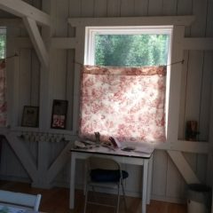 Interior art studio | Custom Timber Frame Miniature Horse Barn | Handcrafted Wood LLC