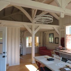 Interior | Custom Timber Frame Miniature Horse Barn | Handcrafted Wood LLC