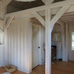 Interior | Custom Timber Frame Miniature Horse Barn | Handcrafted Wood LLC