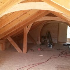 Loft / Bonus Room Above RV Storage  | Timber Frame RV Cover | Handcrafted Wood LLC