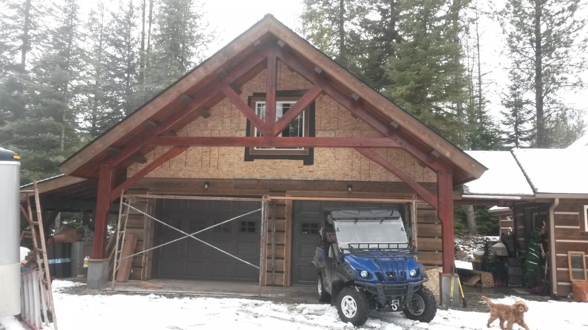 Timber Frame Garage - Handcrafted Wood