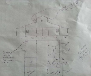 Client sketch of timber frame horse barn | handcrafted Wood LLC
