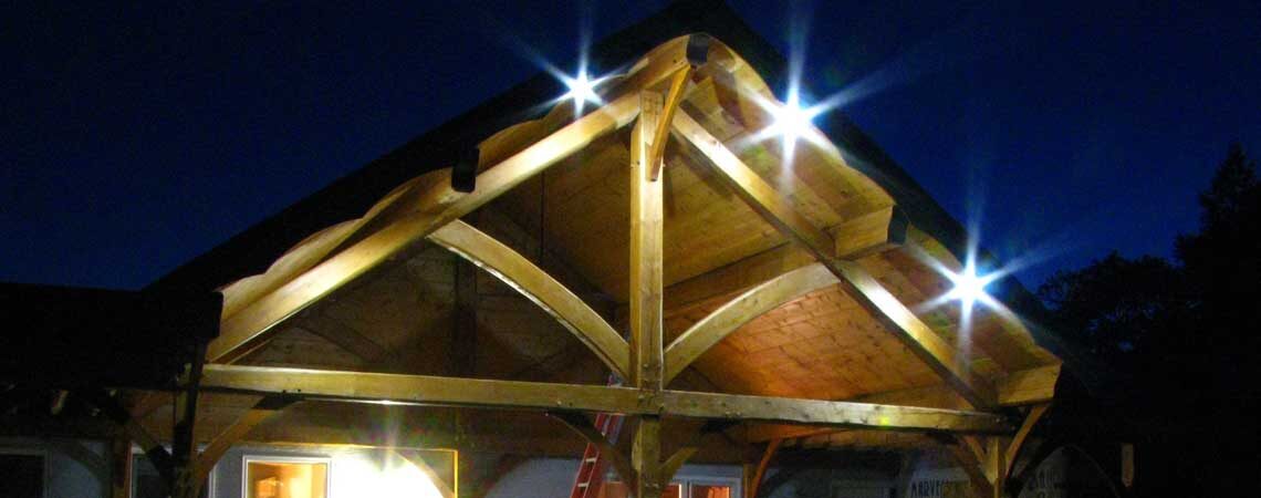 Timber Covered Porch | Handcrafted Wood LLC